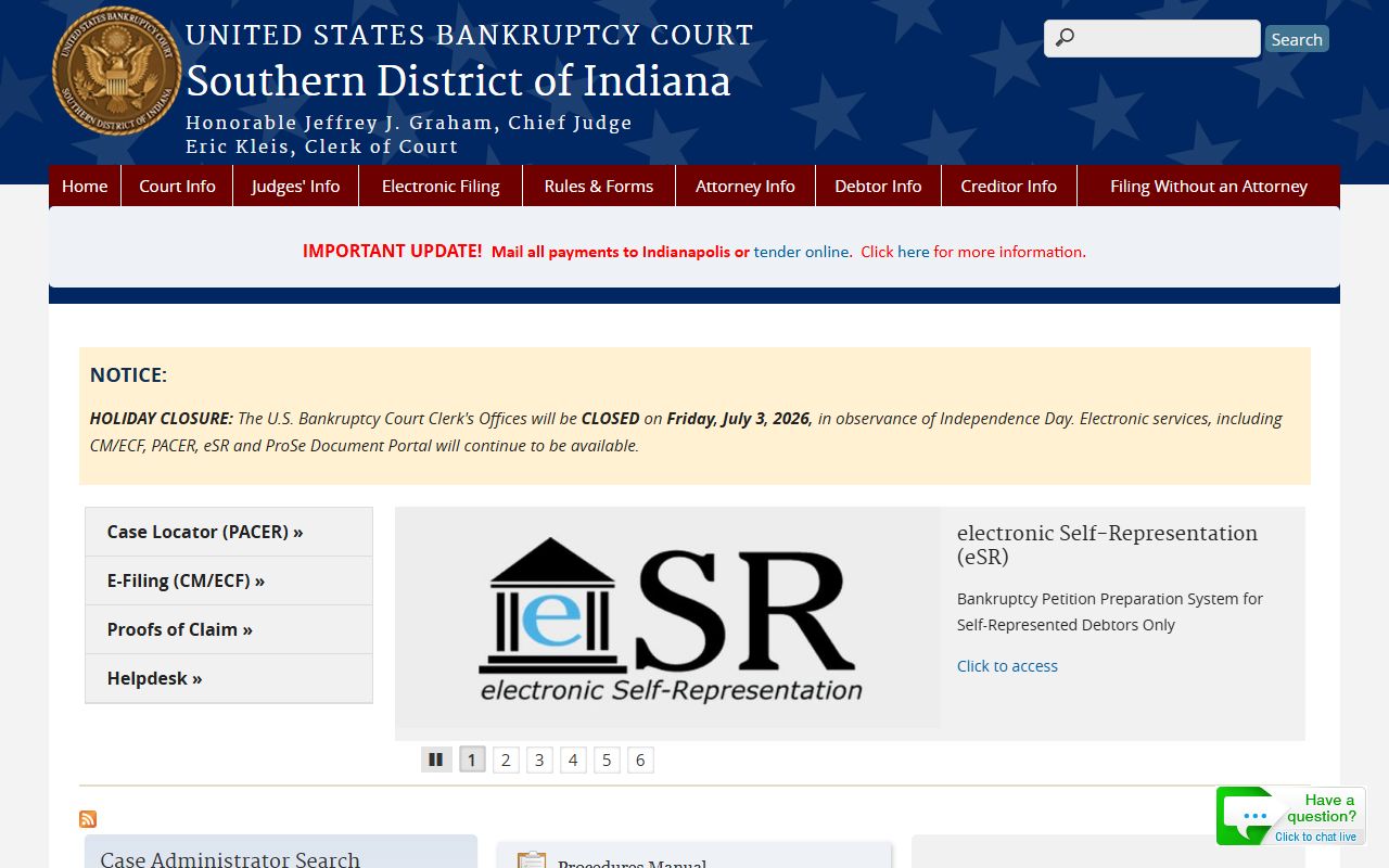 Vermillion County Circuit Court records and Southern District bankruptcy court