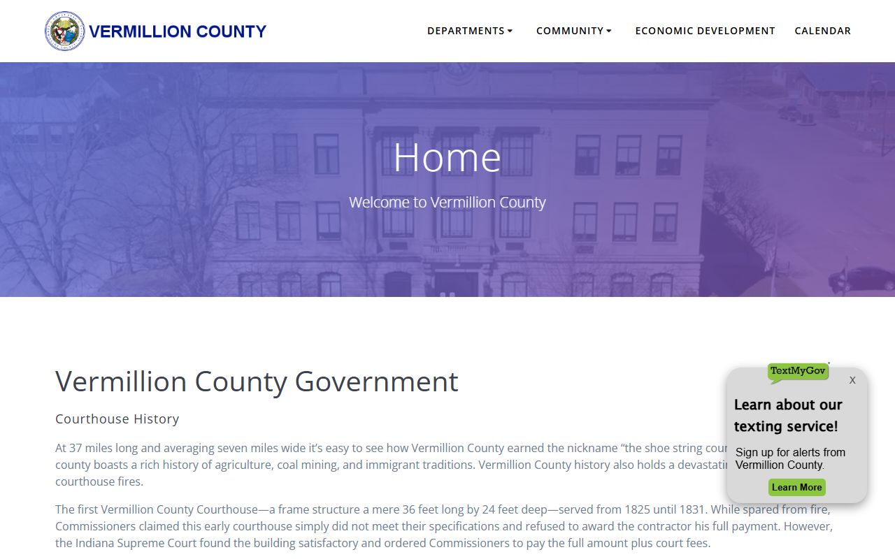 Vermillion County court records courthouse information